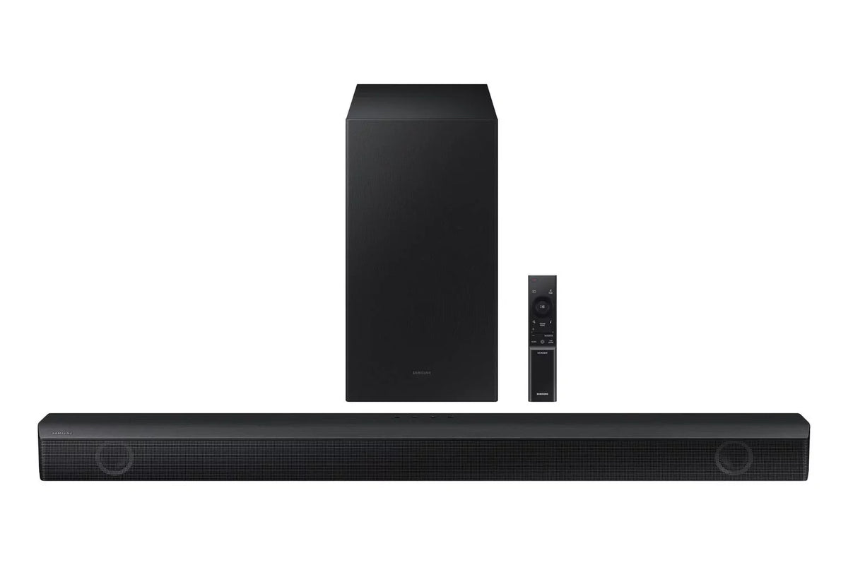 QN55S90CAFXZA 55" 4K OLED Smart TV with AI Upscaling with a  HW-B550 2.1ch Soundbar and Subwoofer with Dolby Audio (2023)