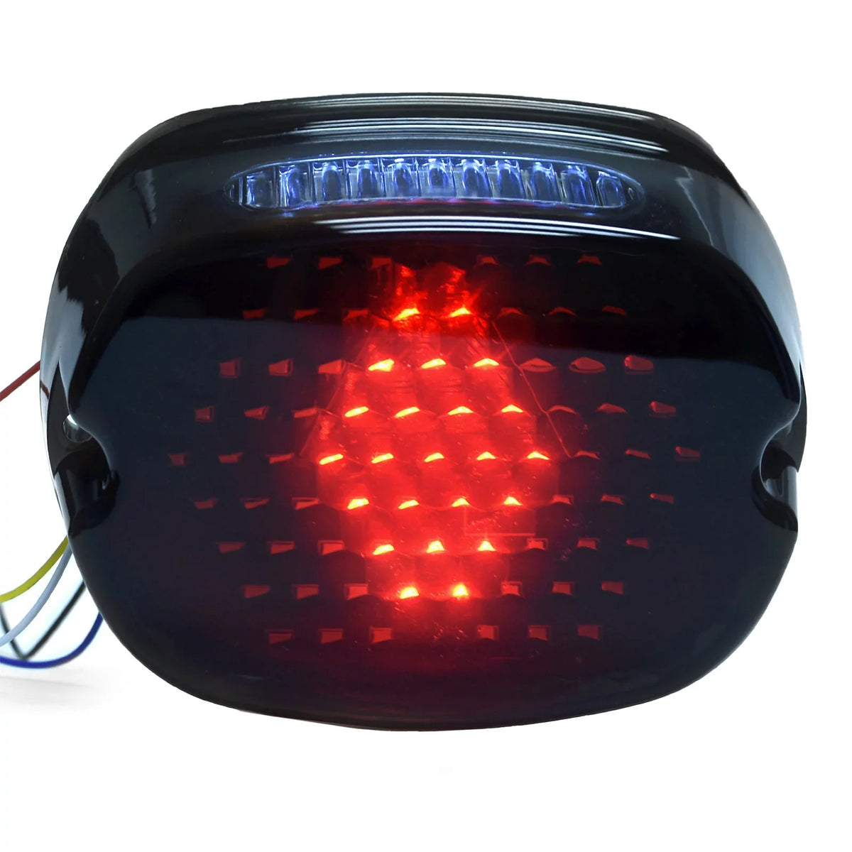 Krator Low Profile Smoke LED Tail Light Turn Signals Brake Light Running Light appropriate with Harley Davidson Ultra Classic Electra Glide CVO FLHTCUSE 2006-2013 - Fits Most 6-1/4" Round Headlights