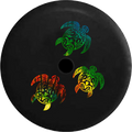 2018 2019 Wrangler JL Backup Camera Family of Sea Turtles Tiedye Pattern Spare Tire protector for Jeep RV 33 Inch