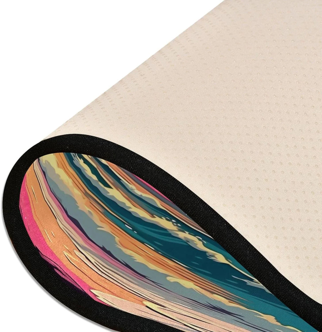 Coolnut Ocean Waves Non-Slip Runner Rug Area Rug Washable Rectangle Rug for Bedroom Living Room Bathroom Hallways 72x24 Inches#10 Home Decor