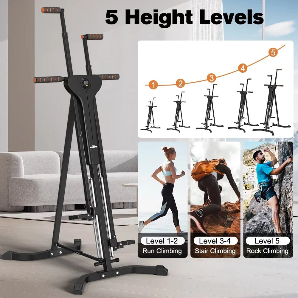 Relife  Sports Vertical Climber Exercise Machine for Home Gym with LCD Display 5 Levels Adjustable
