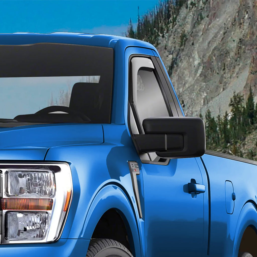 Goodyear Shatterproof in-Channel Window Deflectors for  F150 2021-2024 Regular Cab/SuperCrew/SuperCab, Rain Guards, Window Visors for Cars, Vent Deflector, Car Accessories, 2 pcs - GY003497