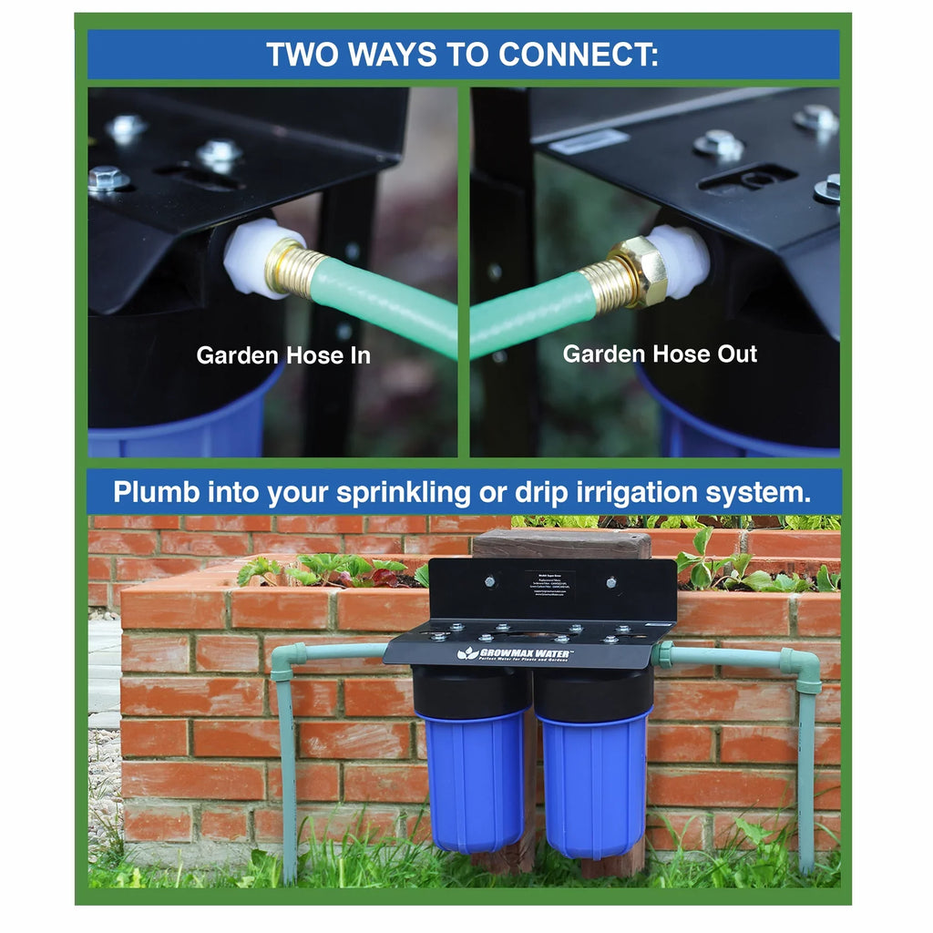 GrowMax SUPER GROW 800 - High-Capacity Garden liquid Filtration System - Eliminate up to 99% of Chlorine and Contaminants (15,000 gallons / 56,850 liters)
