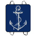 GCKG Blue Anchor Pet Car Seat protector,Nautical Navy Blue Anchor Pet Car Seat shield Dog Car Seat Mat Hammock Cargo Mat Trunk Mat For Cars Trucks and SUV 54x60 inches