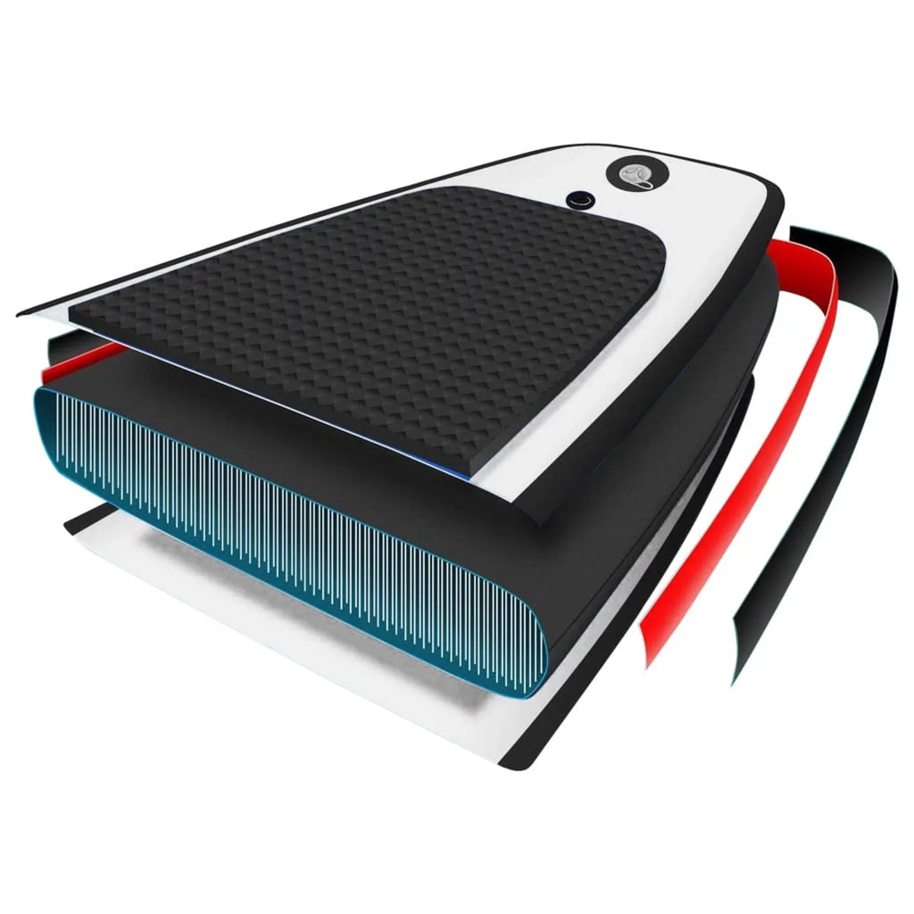 Walmeck Inflatable Paddleboard Set Black and White