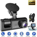 Kepeak 1080P HD Front/Rear/Inside Video Recorder Camera G-Sensor Car Dual Lens Dash Cam