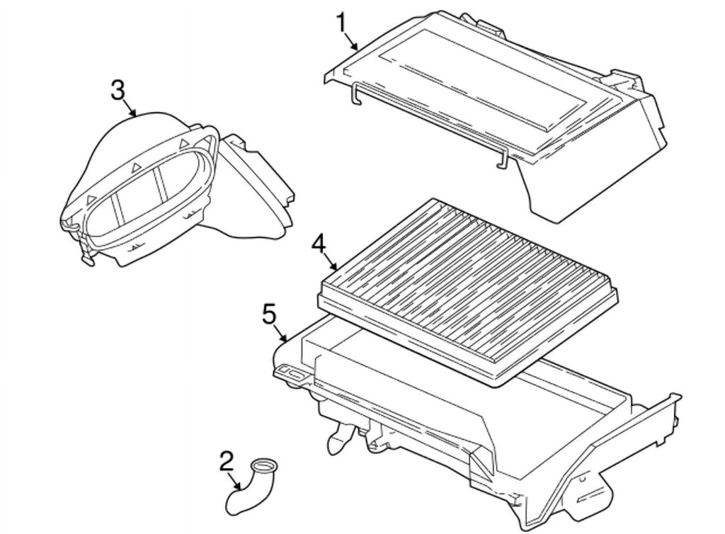 New Genuine  Right Micro-filter Air Channe (1997-2003) OE 64318379620