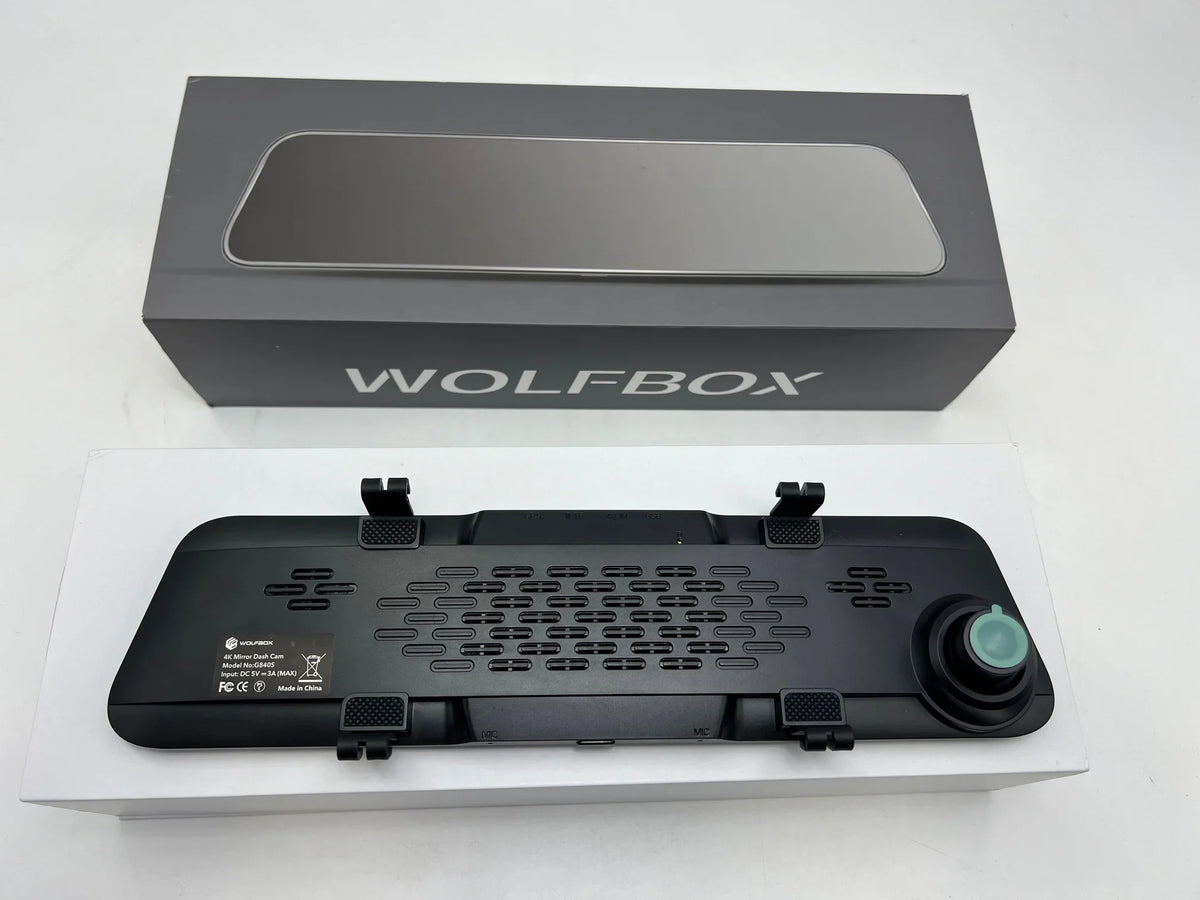 Open Box WOLFBOX G840S 12" 4K Mirror Dash Cam Backup Camera 2160P Full HD - BLACK