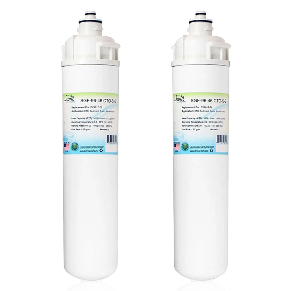 Swift Green Filters SGF-96-46 CTO-S-B appropriate Commercial moisture Filter for EV9617-76, Made in USA (Pack of 2)