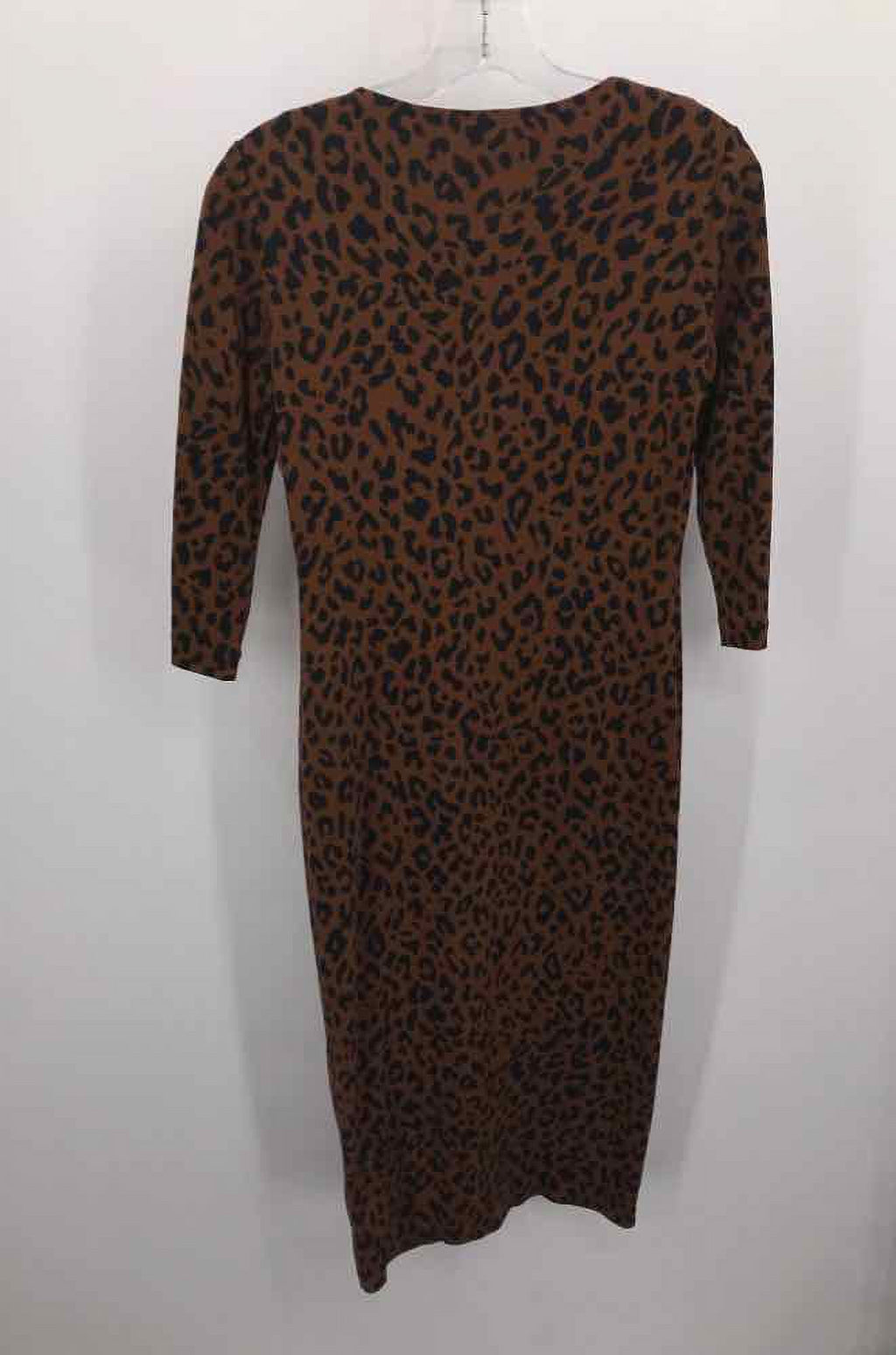Pre-Owned Diane Von Furstenberg Brown Size XXS Printed Maxi Long Sleeve Dress