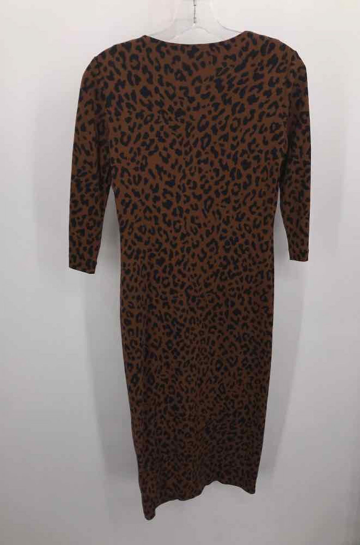 Pre-Owned Diane Von Furstenberg Brown Size XXS Printed Maxi Long Sleeve Dress