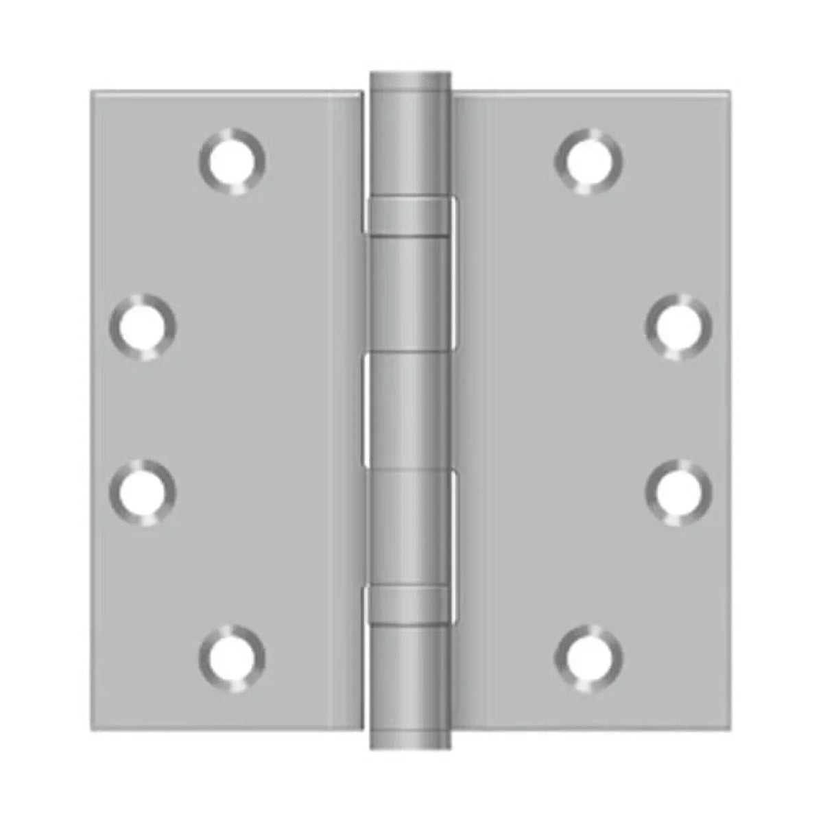 2BB Square Stainless Steel Hinge, Brushed Stainless. 4.5 x 4.5 in