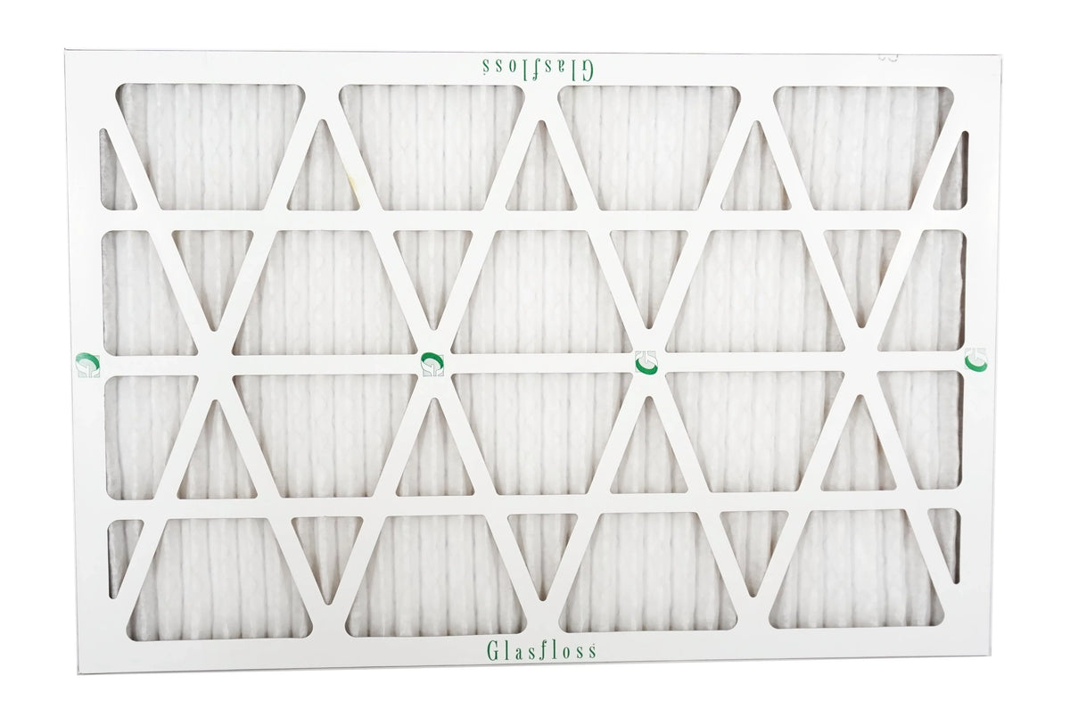 Glasfloss 16x24x1 - MERV 10 -Qty:12 - Furnace Air Filter - Made in USA (Actual Size: 15.5 x 23.5x7/8 inch)