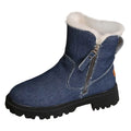 Snow Boots for Women Shoes Winter Ankle Booties Snow Boots For Women In Winter New Mid Length Plush And Thick Insulation Cotton Shoes Leather And Integrated Winter