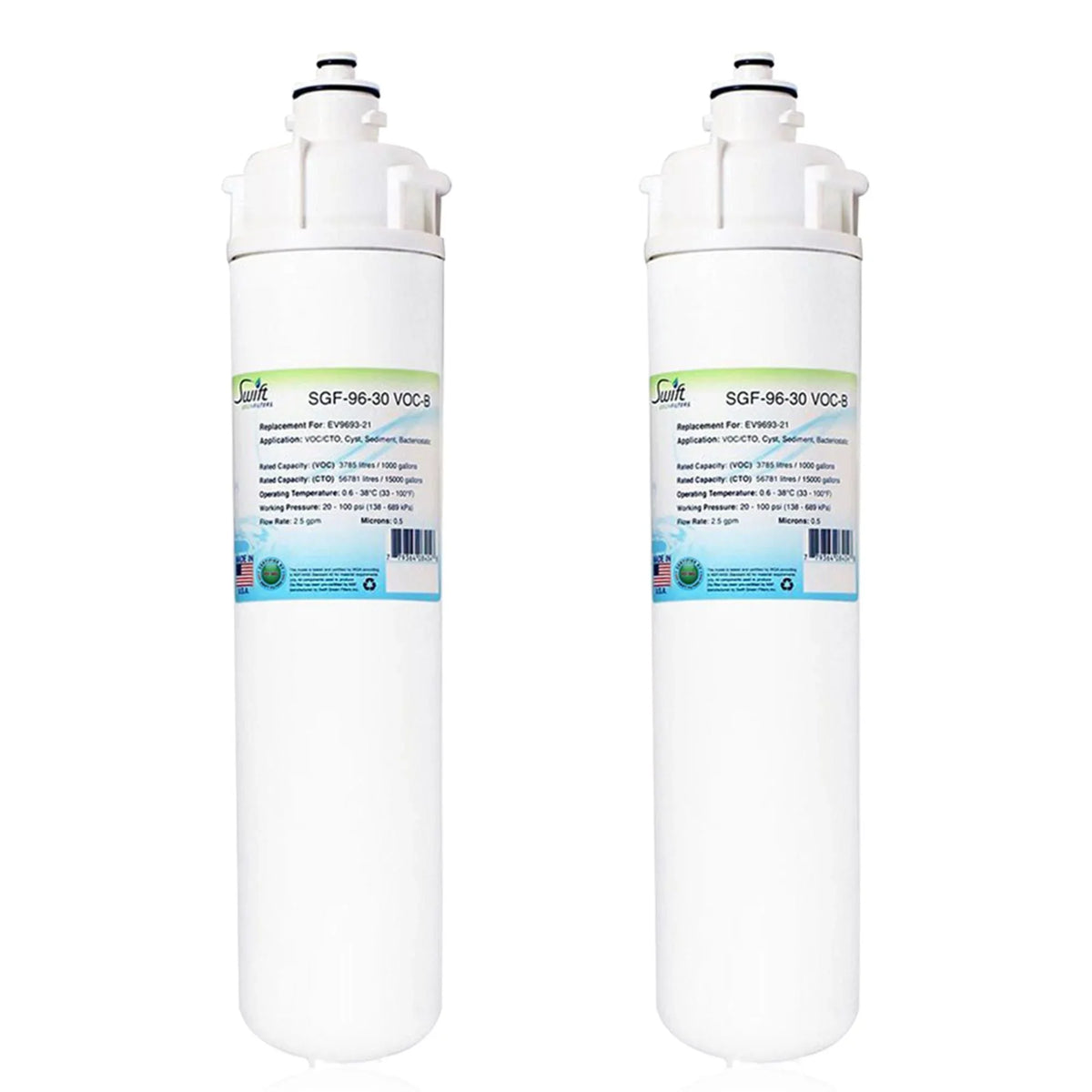 Swift Green Filters SGF-96-30 VOC-B matching Commercial moisture Filter for EV9623-21, Made in USA (Pack of 2)