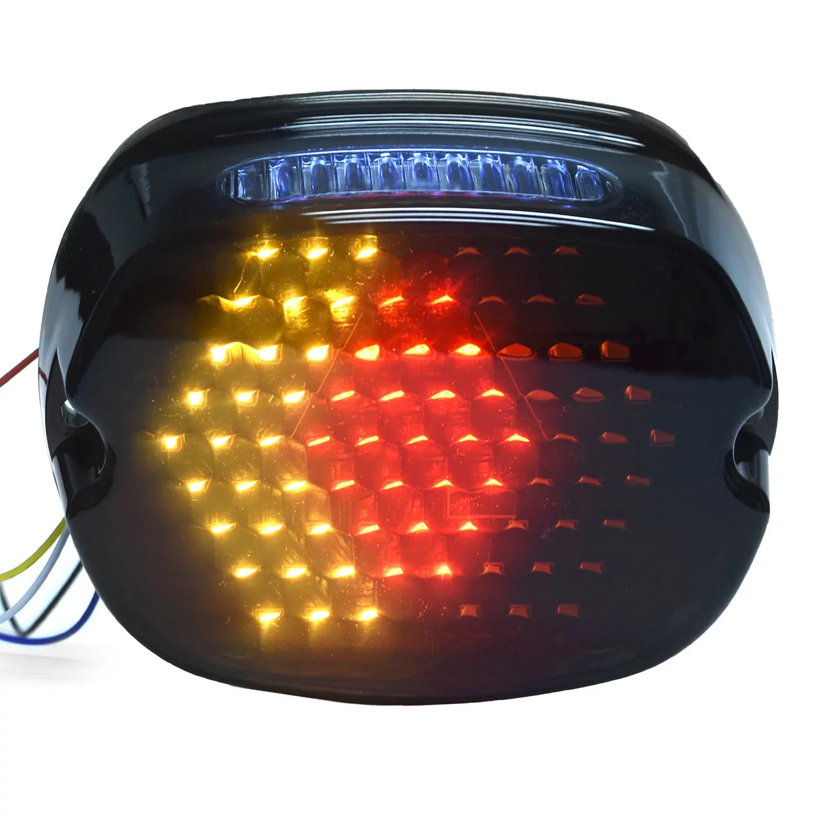 Krator Low Profile Smoke LED Tail Light Turn Signals Brake Light Running Light appropriate with Harley Davidson Ultra Classic Electra Glide CVO FLHTCUSE 2006-2013 - Fits Most 6-1/4" Round Headlights