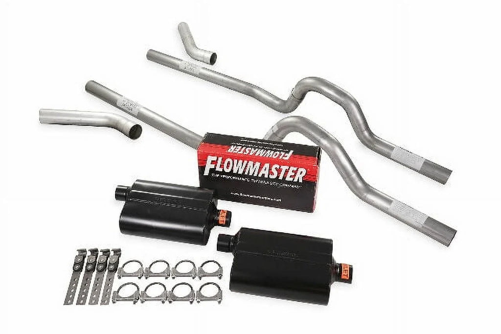 Dual Exhaust Kit 2.5" Flowmaster Super 40 Corner Exit Fits 67-72  F-Series