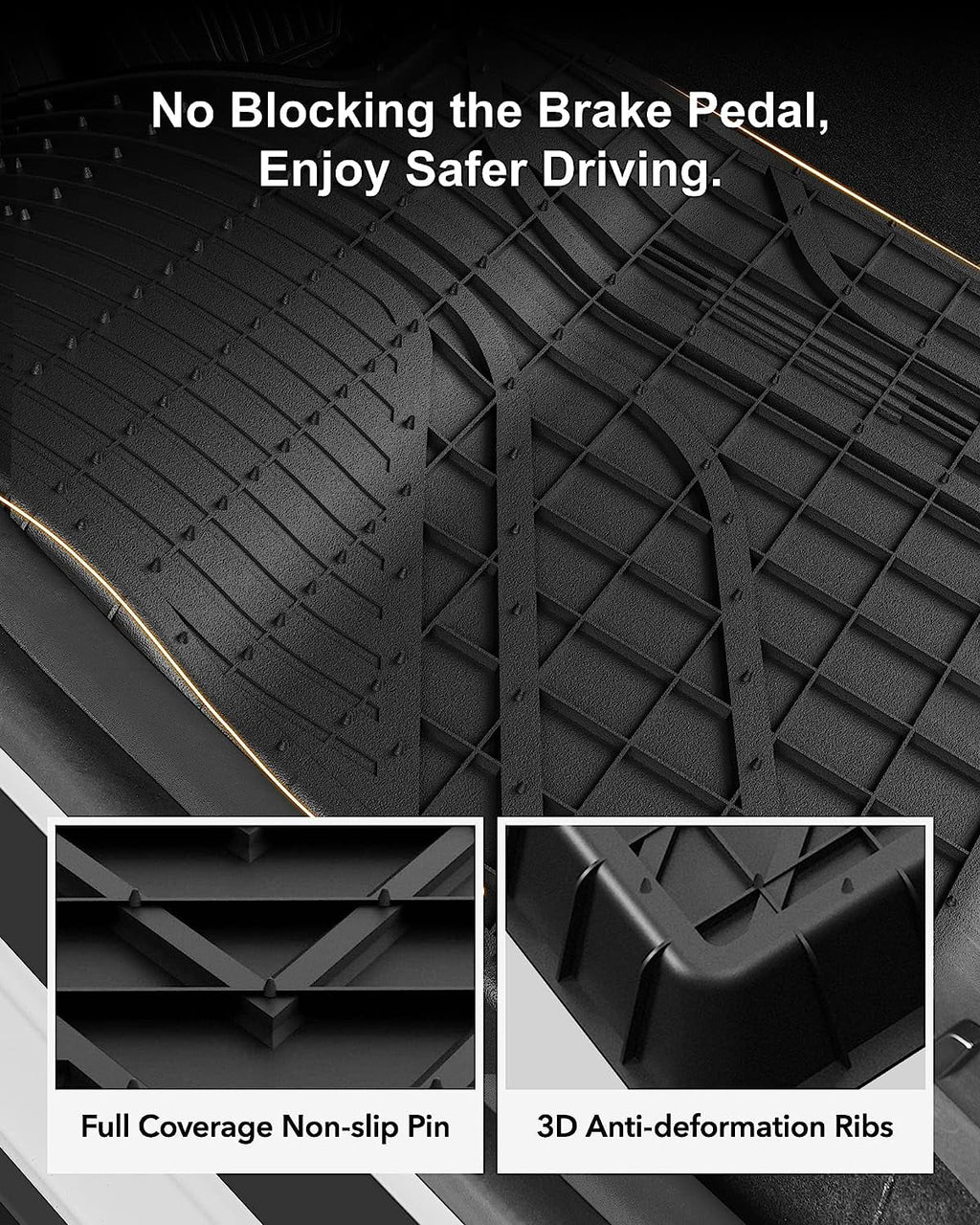 3W Floor Mats & Cargo Liner and Storage Mats For Tesla Model Y 2020-2023 All-atmospheric conditions TPE Car Mats for Tesla Model Y Full Set Black Floor Mats and Trunk Mat Custom Fit for Tesla 5-Seater