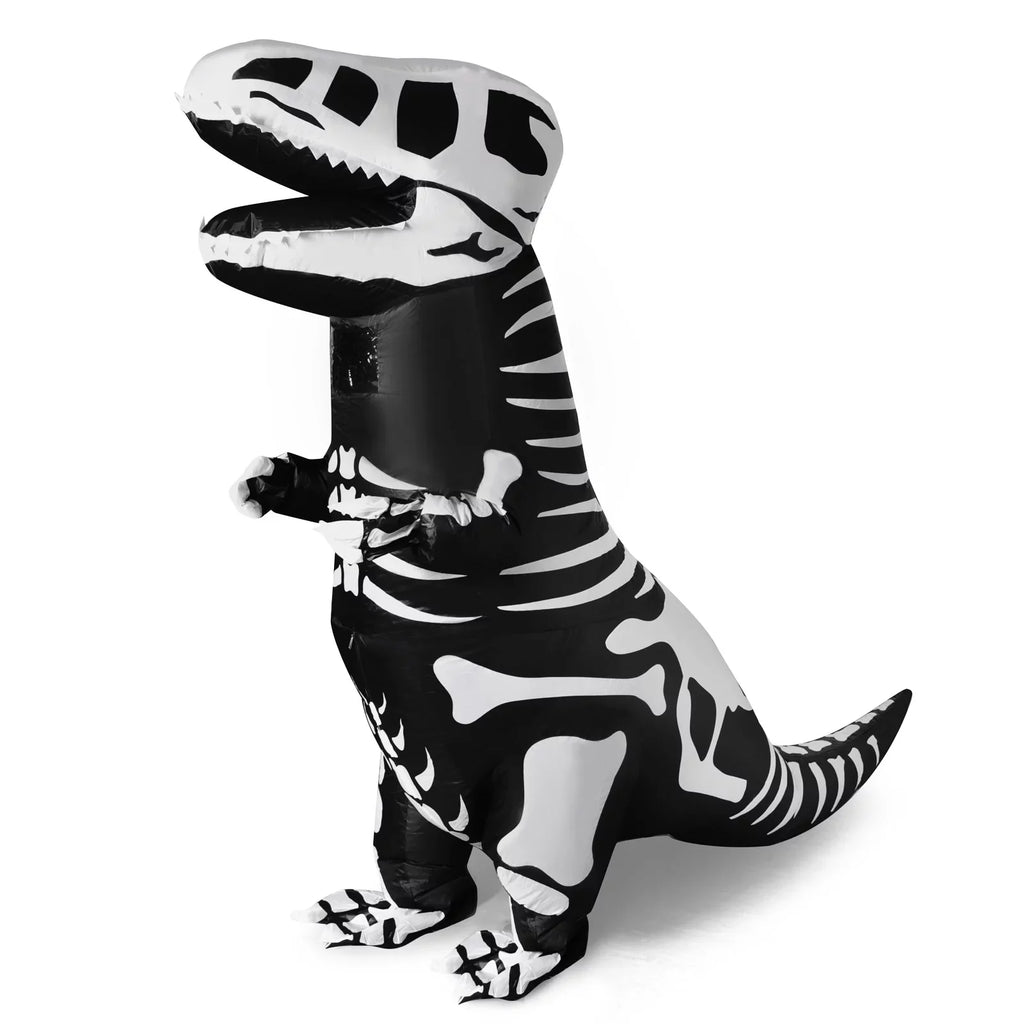 Inflatable Dinosaur Halloween Costume, Full Body Skeleton T-Rex Inflatable Costume,Halloween party supplies,Dress-up for Child,Boys and Girls(Black)